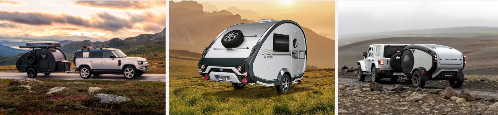 Caravanes teardrop légères et compactes