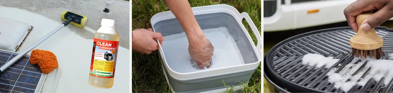 nettoyage entretien cleaning caravane motorhome barbecue joint réservoir
