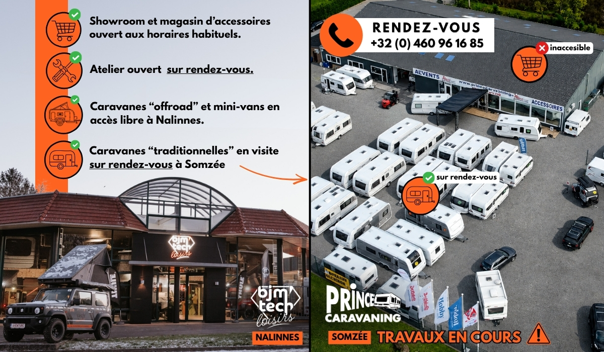 Travaux et accès BJM'Tech Loisirs - Prince Caravaning