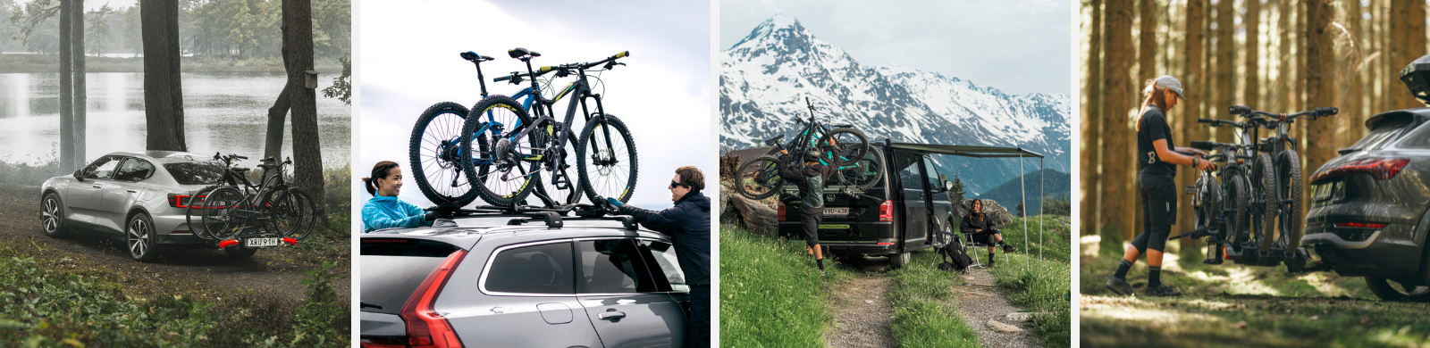 Porte-vélos Thule sur attelage, toit et hayon